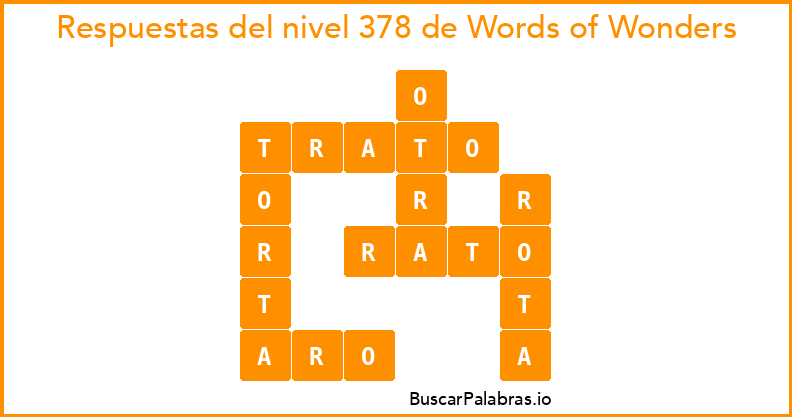 WOW Nivel 378 Respuestas | BuscarPalabras.io