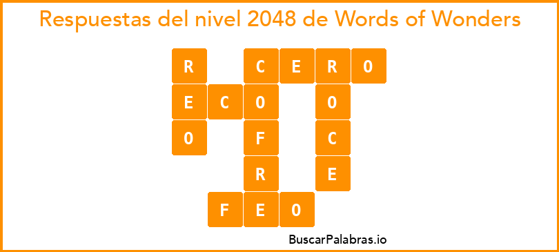 WOW Nivel 2048 Respuestas